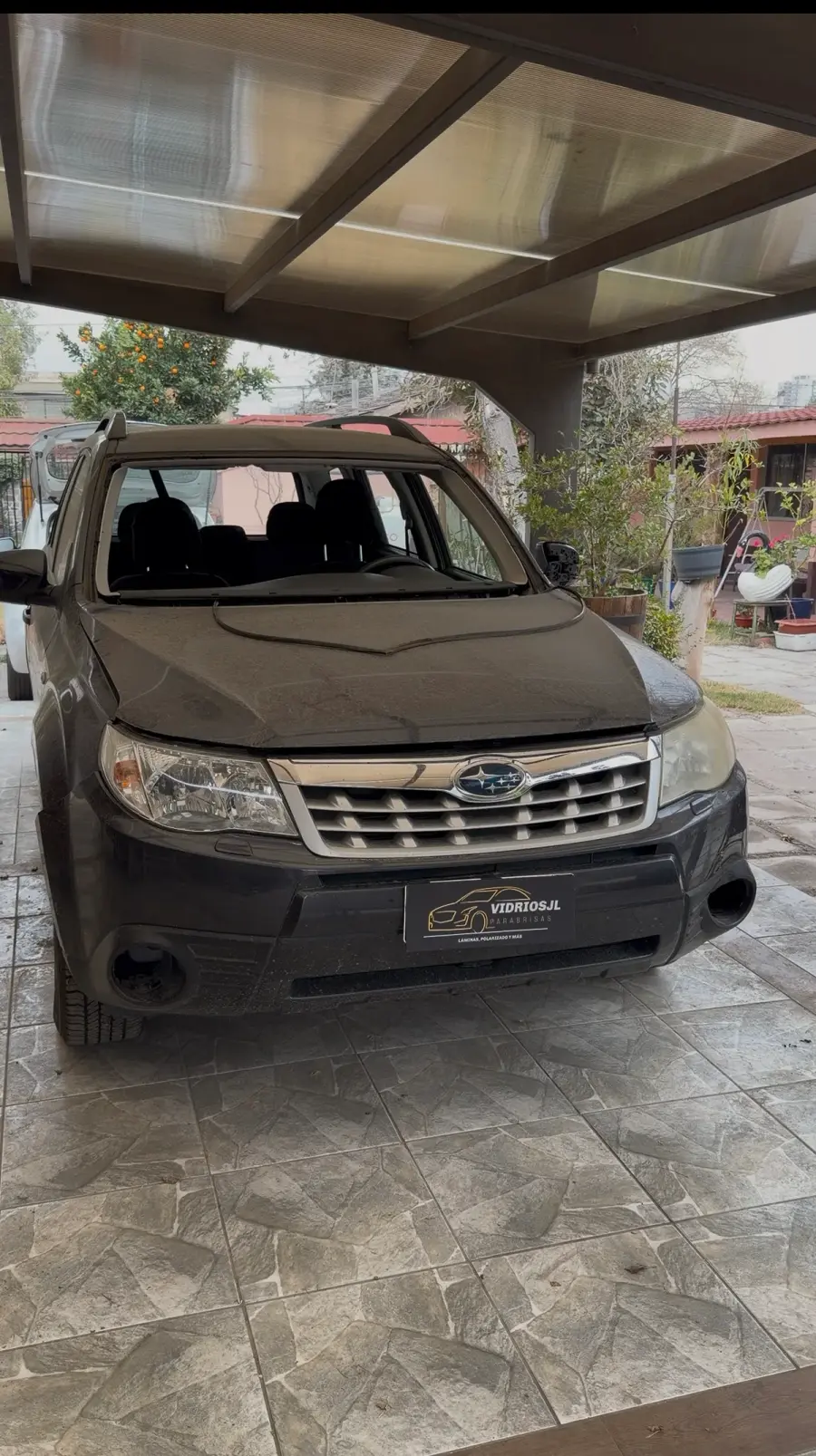 Subaru Forester — antes del cambio de vidrio